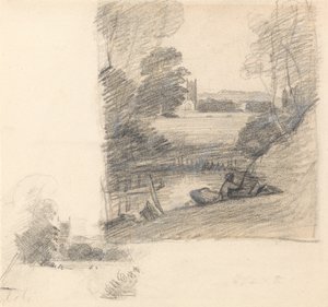 Two Studies of Dedham Church from the East